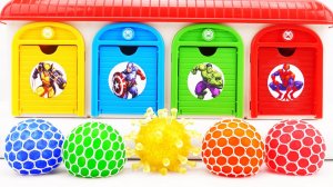 Мультики для детей. Разноцветные гаражи у супергероев. Мультики для малышей смотреть онлайн