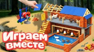 АСМР ИГРУШЕЧНАЯ ФЕРМА СВОИМИ РУКАМИ ДЛЯ ДЕТЕЙ 🐔 СТРОИМ КУРЯТНИК И ЗАЩИЩАЕМ ОТ ХИЩНИКОВ 🔨