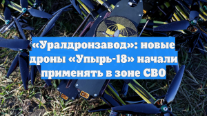 Дроны «Упырь-18» поразили укрепления противника на Украине