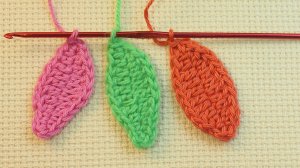 Листочки крючком. Как связать листик крючком. Уроки вязания для начинающих Урок 27  leaf crochet