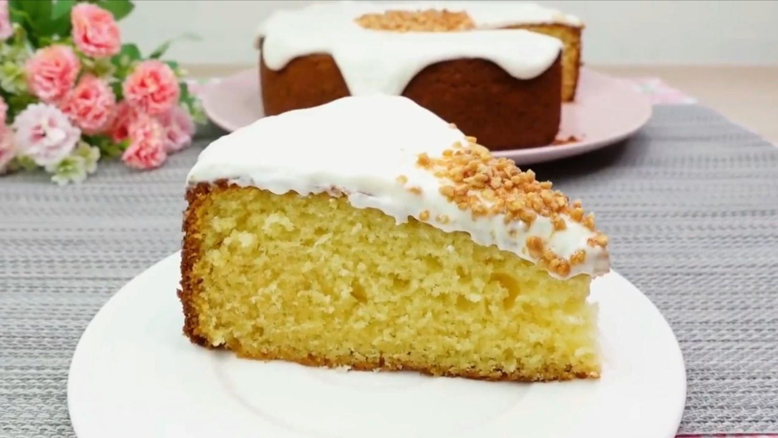 Простой и вкусный пирог | Пирог на сгущенке и сметане | Быстрый пирог к чаю смотреть онлайн