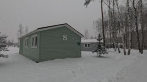 Прогулка по территории кемпинга зимой в Завидово ( часть 1 )