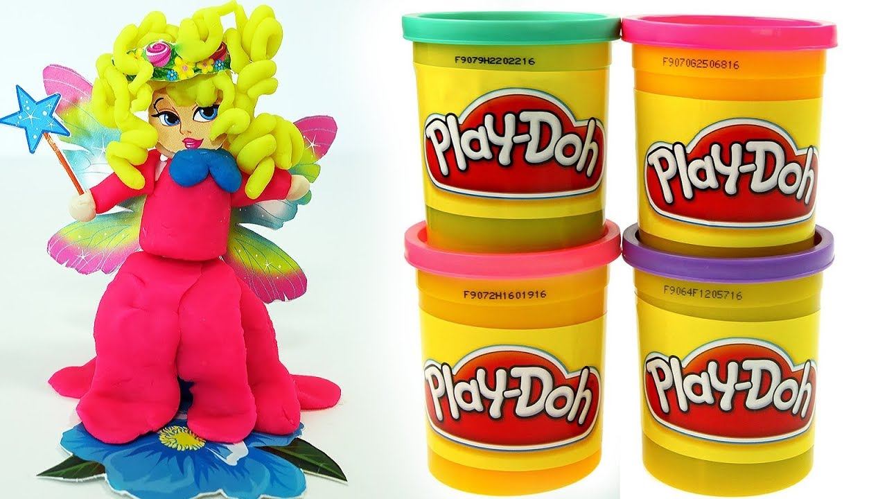 Пластилин Плей До для детей Play-Doh. Лепим ФЕЮ из пластилина плей до Play-Doh. Видео для детей смотреть онлайн