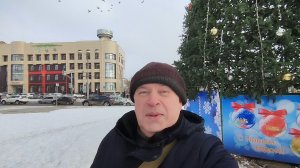 Зима, январь 2026 год. Новогодняя ёлка и голуби летают в небе. Геннадий Горин