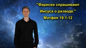 Матфея 19:1-12 Фарисеи спрашивают Иисуса о разводе