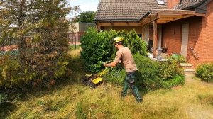 Косить высокую траву было ВДВОЕ ТЯЖЕЛЕЕ в ЖАРКИЙ ДЕНЬ