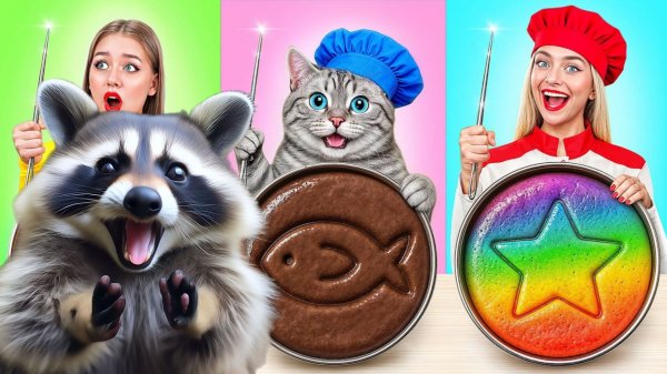 КУЛИНАРНЫЙ СУПЕР ЧЕЛЛЕНДЖ Я ПРОТИВ БАБУШКИ И КОТИКА. СМОТРИМ ВМЕСТЕ С ЕНОТОМ СЁМОЙ