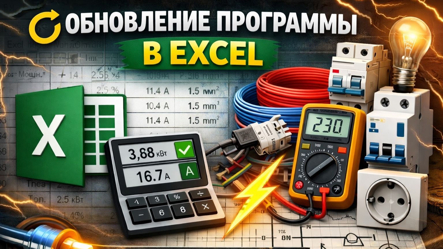 Обновление расчетной программы в Excel 6.2.0