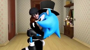 Обнялся с Классик Соником. (сделано нейросетью)