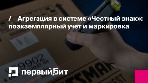 Агрегация в системе «Честный знак»: поэкземплярный учет и маркировка | Первый Бит