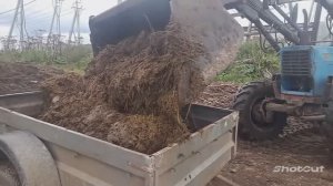 Еду за навозом...Отмываю прицеп...Показываю место для отдыха.