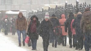 Сильный снегопад надвигается на столичный регион.