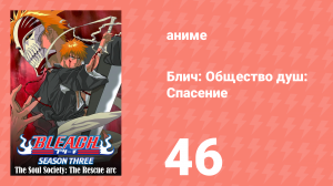 Блич: Общество душ: Спасение 46 серия (аниме-сериал, 2004)