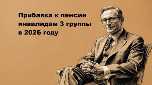 Прибавка к пенсии инвалидам 3 группы в 2026 году