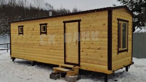 Баня из сухого бруса от СК "Бани". 7х2,3м. Новгородская область, январь 2026