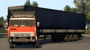 523 / ЕTS2 1.57 / КАМАЗ 5410 / Поменял прицеп и с грузом в Беслан.