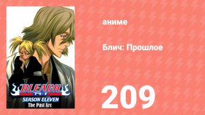 Блич: Прошлое 209 серия (аниме-сериал, 2004)