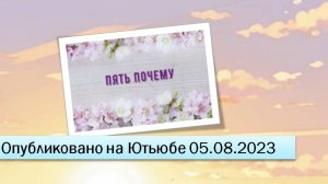 Пять почему (фрагменты эфира от 05.08.2023)