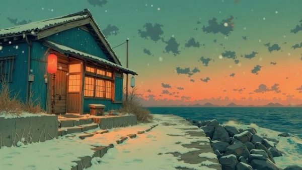 Снежный Морской LoFi Hiphop Chillhop Mix для Учебы, Сна, Работы Лофи музыка Lofi Music Lofi Live