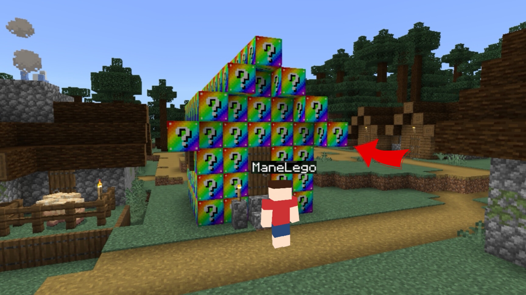 Мой дом стал из радужного лакиблока в Майнкрафте | ManeLego minecraft