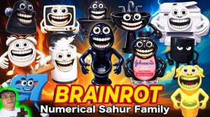 Брейнроты, но это Семья Сахуров Чисел - Брейнроты Животные Мемы - Реакция на Smirkzy Studio