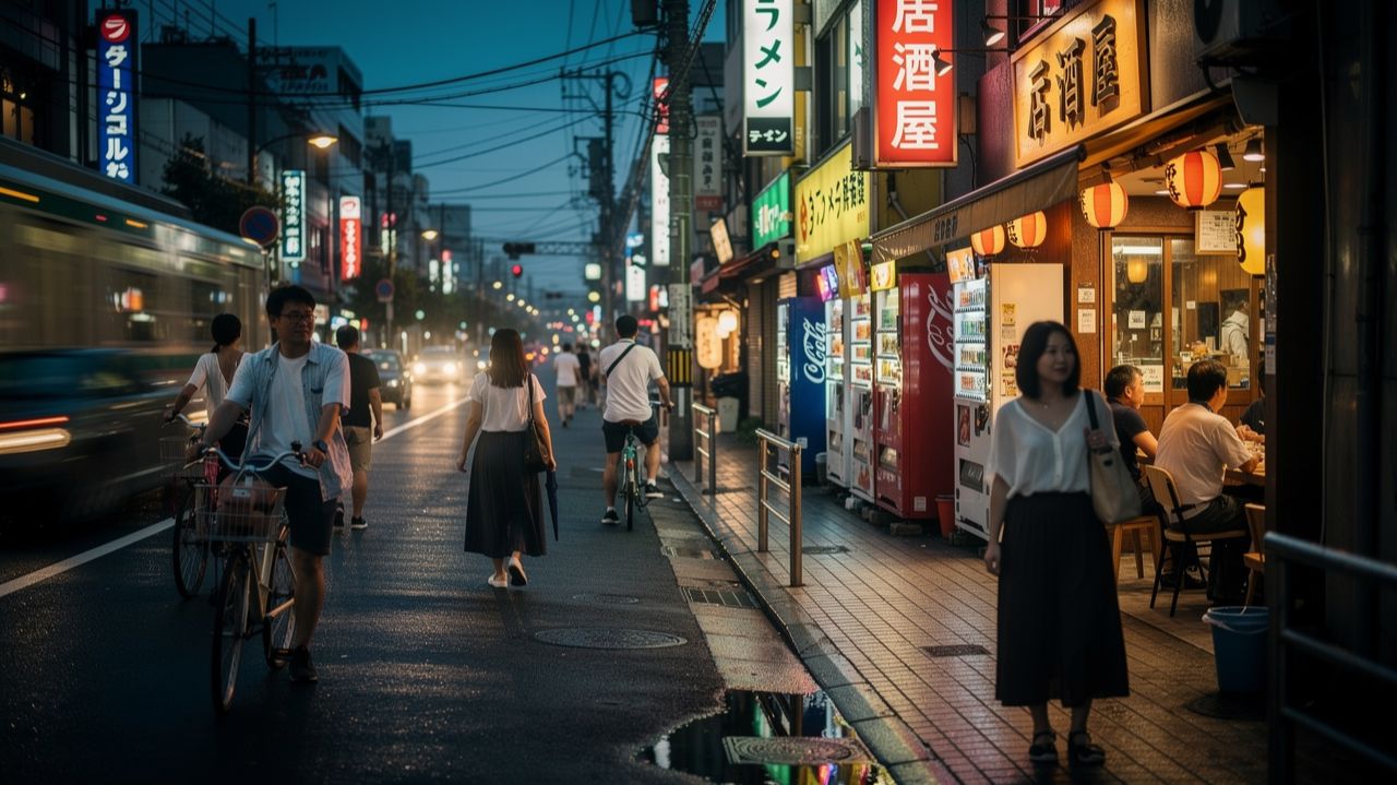 Токио настоящая прогулка по улицам города 🌆👀 смотреть онлайн