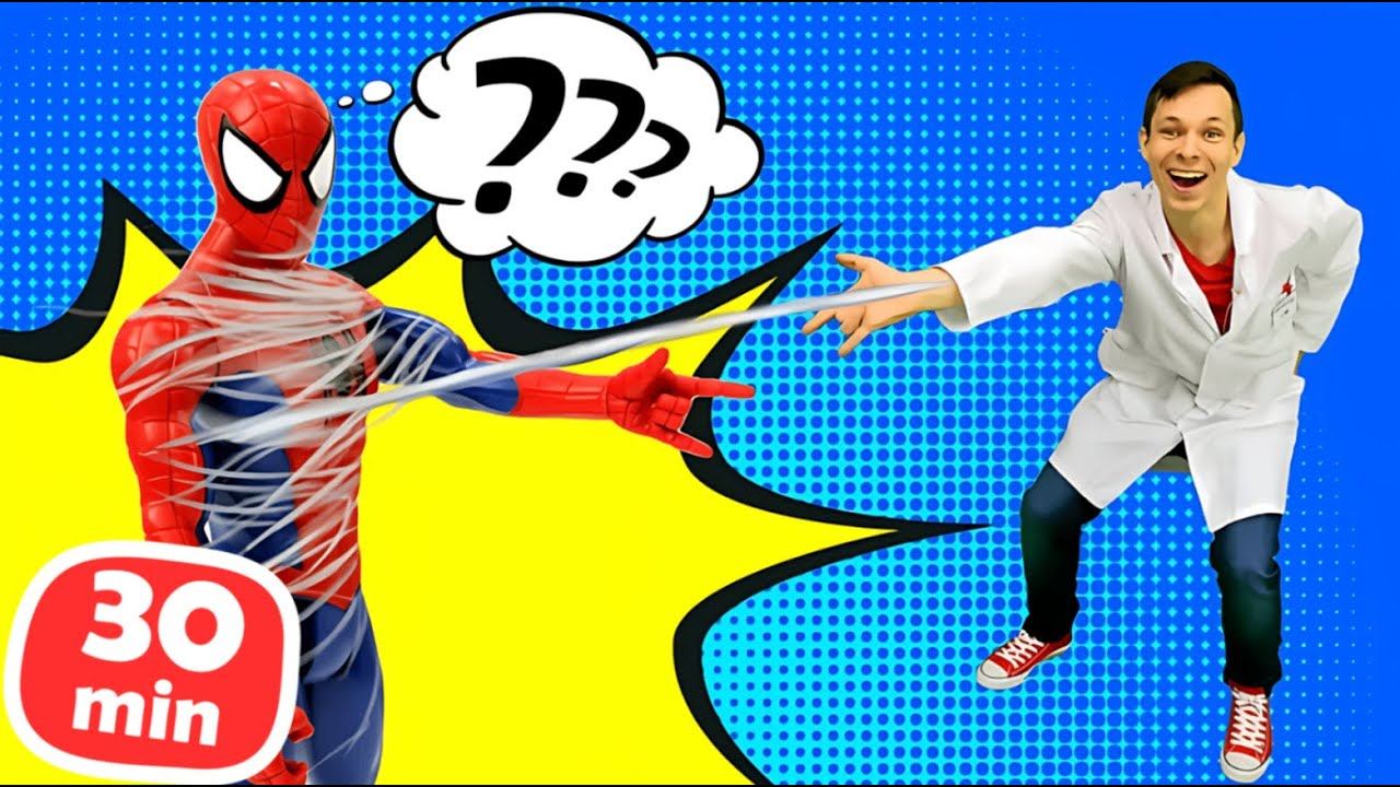 Паук без паутины и супергерои в беде!🕸️ Кризис в Мегаклинике 🚑🤖| Сборник для мальчиков смотреть онлайн