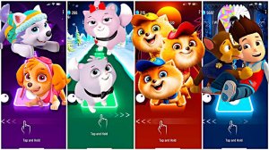Мультики для Детей Щенячий Патруль Tiles Hop - ЭВЕРЕСТ, СКАЙ, ГОНЩИК, РАЙДЕР И ДР.