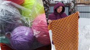 27-01-2026.Наши новости. Продвижения по пледу.Ниточки мотаются, отец помогает.