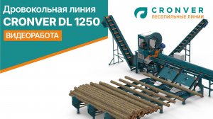 Работа дровокольной линии Cronver DL 1250