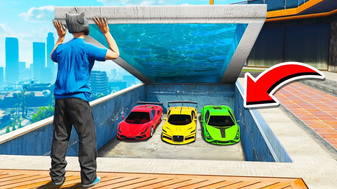 СЕКРЕТНЫЙ ВХОД ПОД БАССЕЙНОМ ФРАНКЛИНА В ГТА 5! ЧТО СКРЫТО ВНУТРИ_ смотреть онлайн