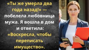 Муж сказал любовнице, что я умерла | Истории из жизни
