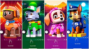 Мультики для Детей Щенячий Патруль Tiles Hop - ЗУМА, РОККИ, СКАЙ, ГОНЩИК