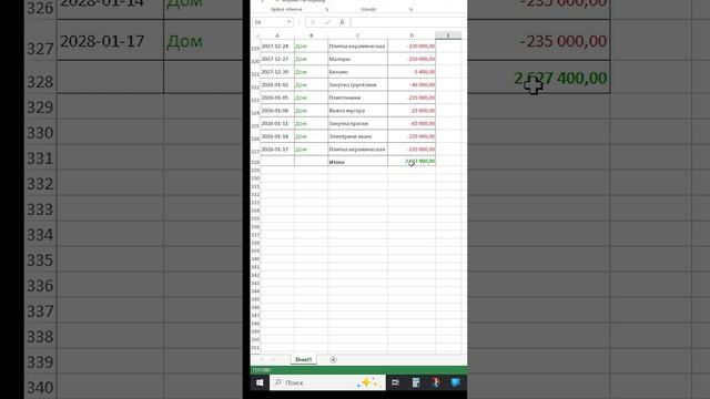 Приложение для контроля расходов