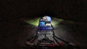 Катаемся ночью на мотособаке