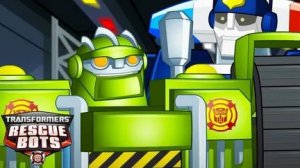 Transformers Rescue Bots . Команда  Спасателей в гонки со снежной бурей!