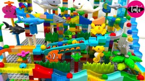 Играем в развивающий конструктор Марбл Ран, лего. Мультфильм для детей. ASMR АСМР