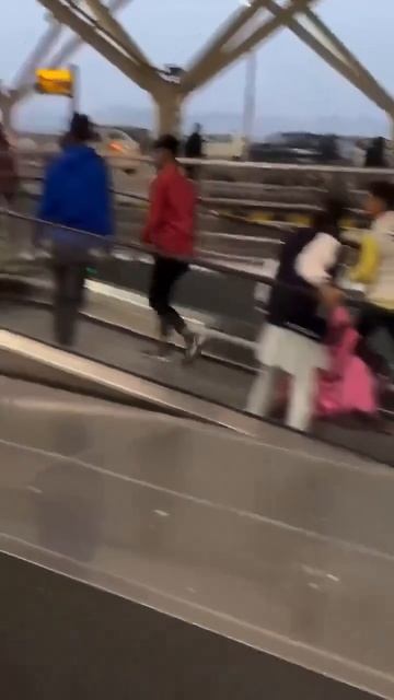 Прибывшие в Ирландию мигранты впервые столкнулись с эскалатором. Результат убил смотреть онлайн