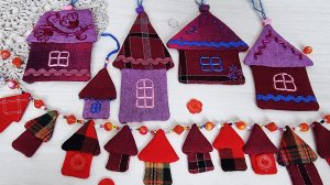 Домики из ткани, текстильные домики #домики_из_ткани #домики #рукоделие