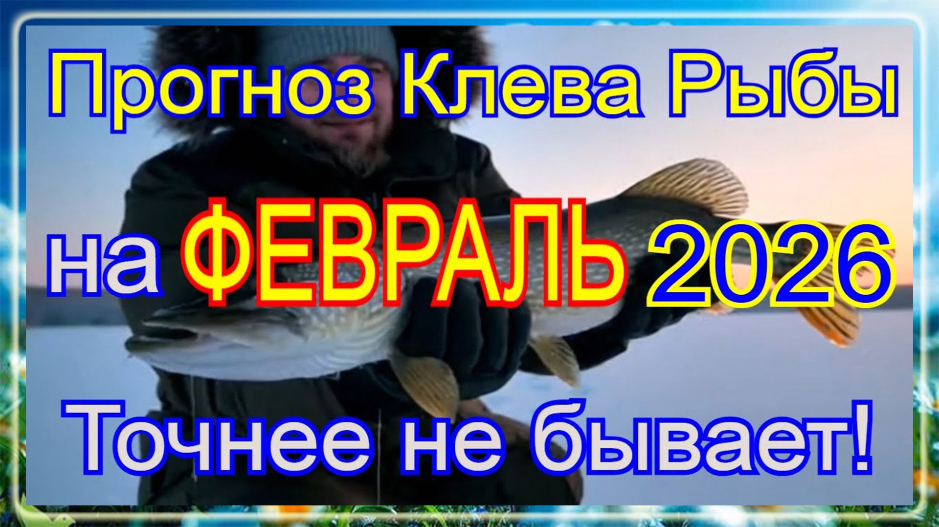 Календарь клева на февраль 2026 Прогноз клева рыбы Лунный Календарь рыбака 2026! смотреть онлайн