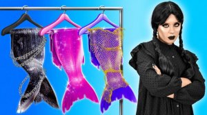 Русалка в реальной жизни 😱 Превращение уэнздей аддамс 🧜♀️