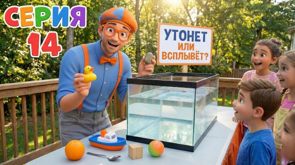 🛁 Знайка Макс играет в УТОНЕТ или ВСПЛЫВЁТ? ⚓️ Веселые эксперименты с водой — Серия 14
