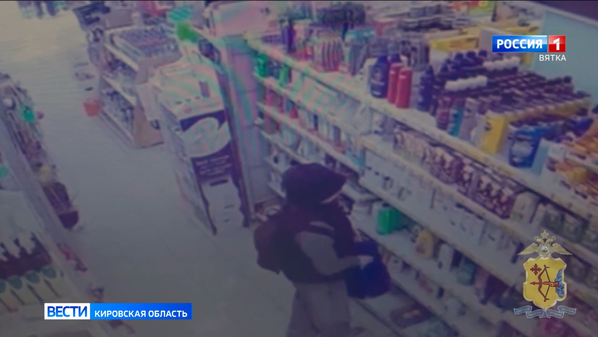 В Кирове полиция устанавливает личность подозреваемой в краже товаров из магазина смотреть онлайн