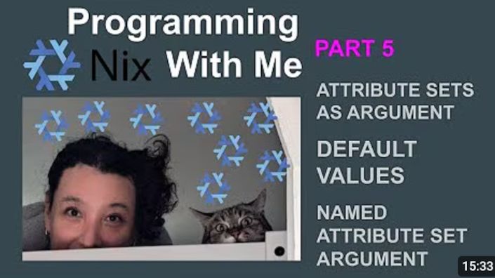 Learn Together Nix Programming | Part 5 - Functions: attribute set arguments, default arguments смотреть онлайн