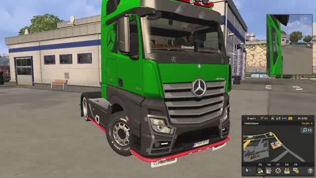 MERCEDES ACTROS MP3 V8 1860 тюнингую один из лучших грузовиков дальнобойщиков #EuroTruckSimulator2