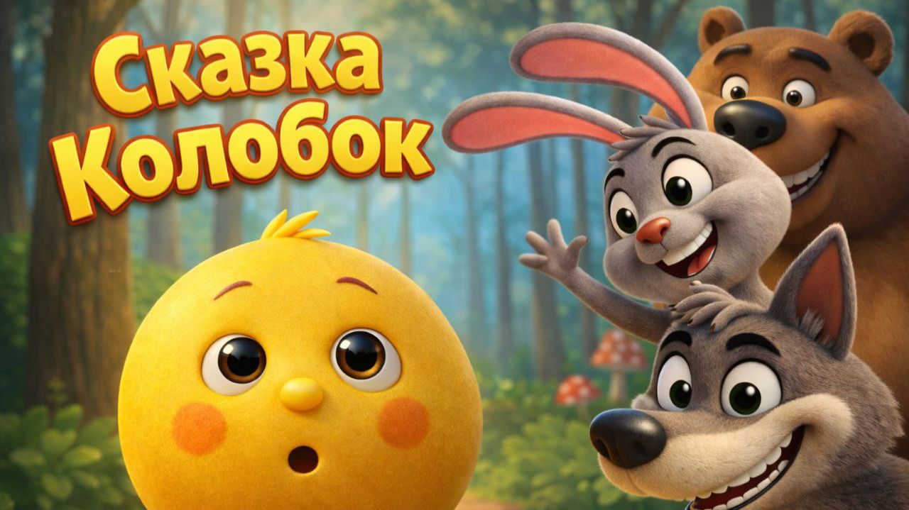 Сказка Колобок! Мультик для малышей смотреть онлайн