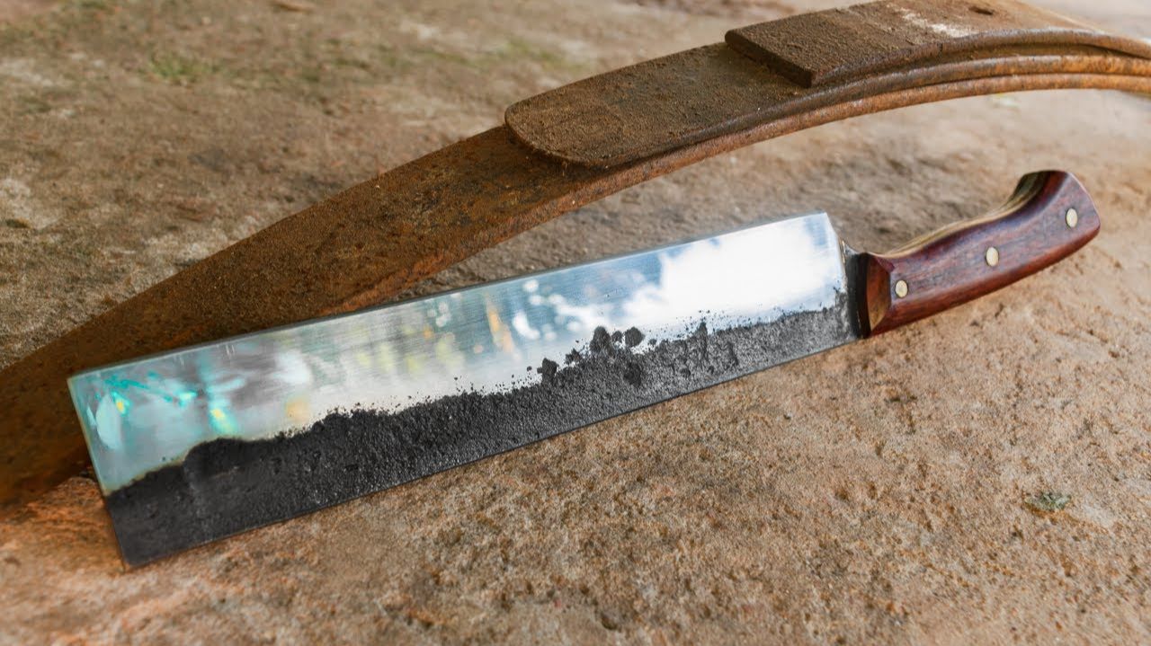 Изготовление ножа-рубашки из рессоры грузовика