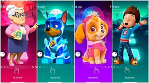 Мультики для Детей Щенячий Патруль Tiles Hop - ГОНЩИК, СКАЙ, РАЙДЕР И ДР