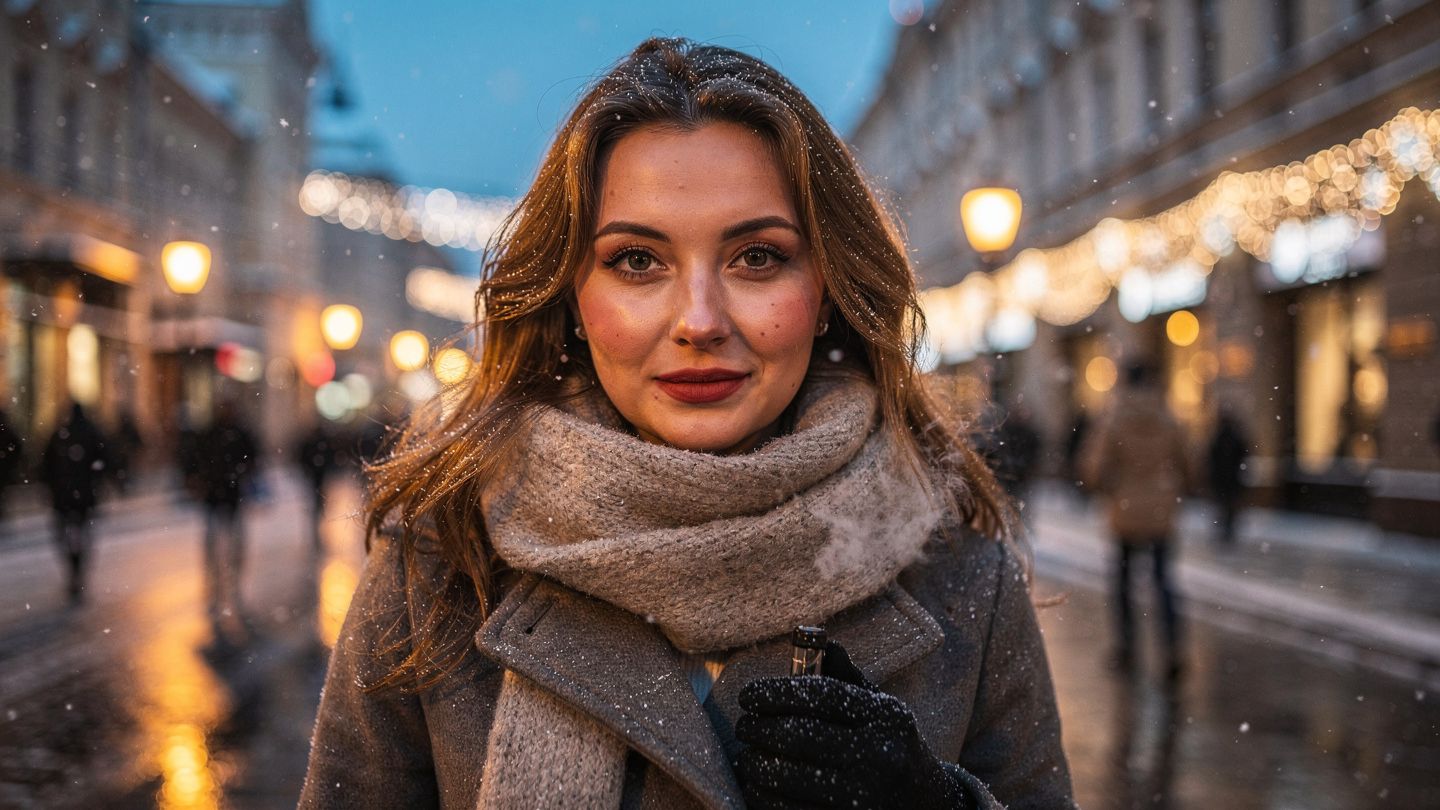 Никольская улица Москва лёгкий снег зимняя вечерняя прогулка ❄️🌆✨ смотреть онлайн