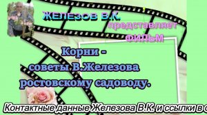 Корни - советы В.Железова ростовскому садоводу.